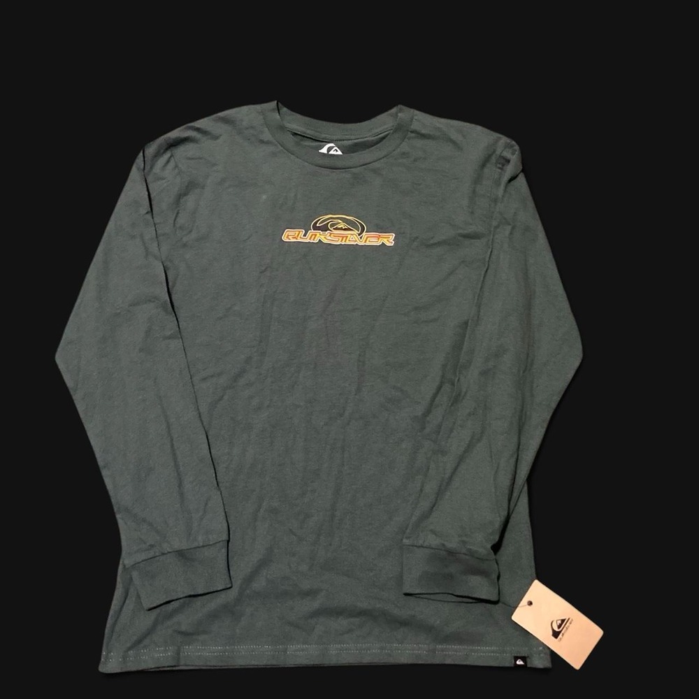 NWT Quiksilver double sided long sleeve tee Dragon Surf style L/17.5